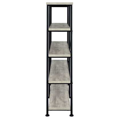 Modern Geometric Bookcase – Stylish 4-Tier Bookshelf with Open Shelves