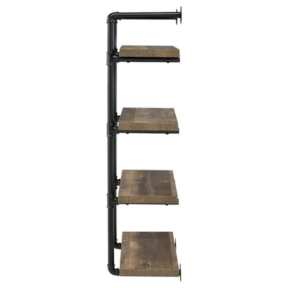 Rustic Wall Shelf – Stylish Shelves for Room Wall with Four Tiers