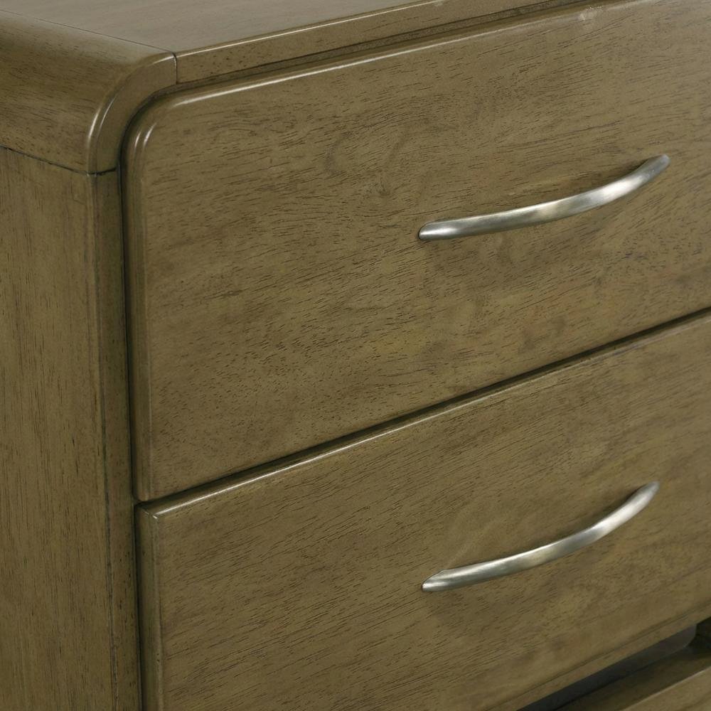 Nutmeg Bedroom Nightstand with 2 Drawers and Transitional Style