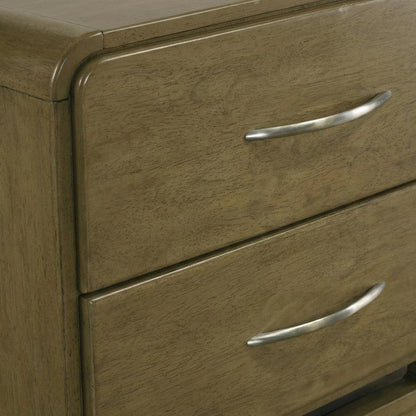 Nutmeg Bedroom Nightstand with 2 Drawers and Transitional Style