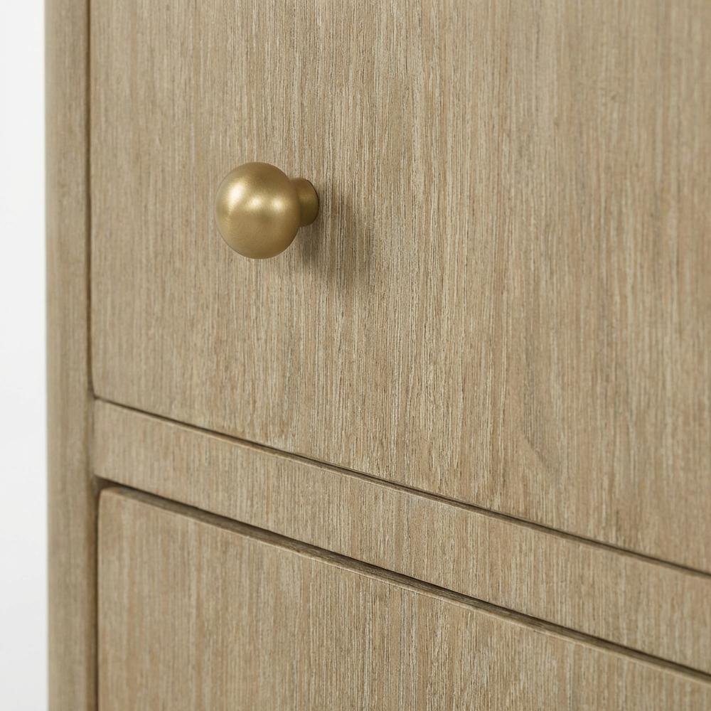 Sand Wash Finish Nightstand with 3 Drawers and Coastal Style