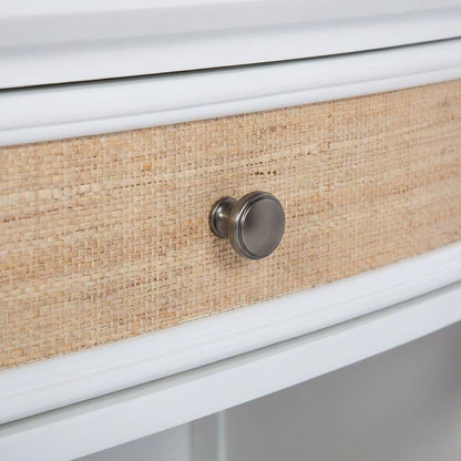 White 1-Drawer Nightstand with Coastal Style and Tipover Restraint Device