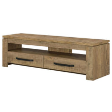 TV stand, 2 drawers, engineered wood, rubberwood solids & walnut veneers