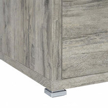 Grey Driftwood L-Shape Computer Desk With 3 Drawers And Transitional Style