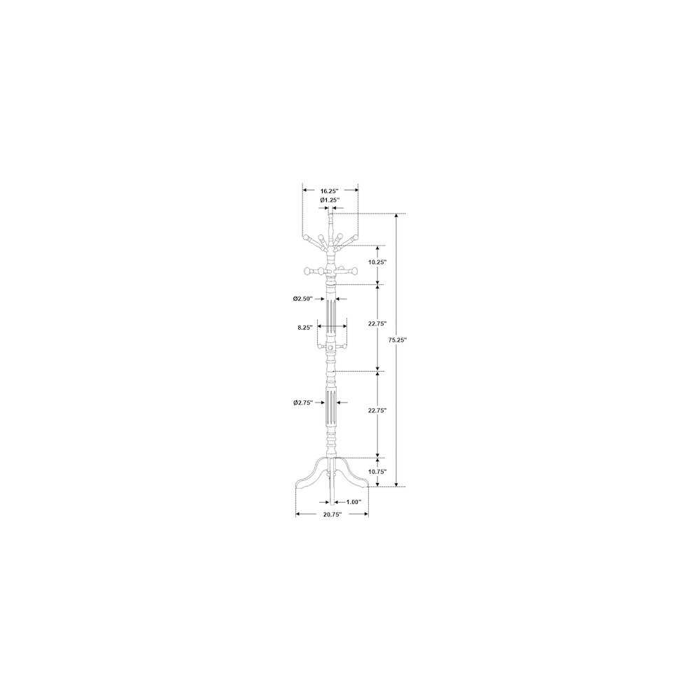 Elegant Wooden Coat Rack Stand – Freestanding Coat Tree with Hooks