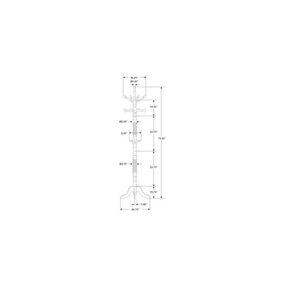 Elegant Wooden Coat Rack Stand – Freestanding Coat Tree with Hooks