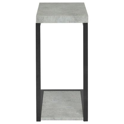 Beck Engineered Wood C-Shape Sofa Side Table Cement