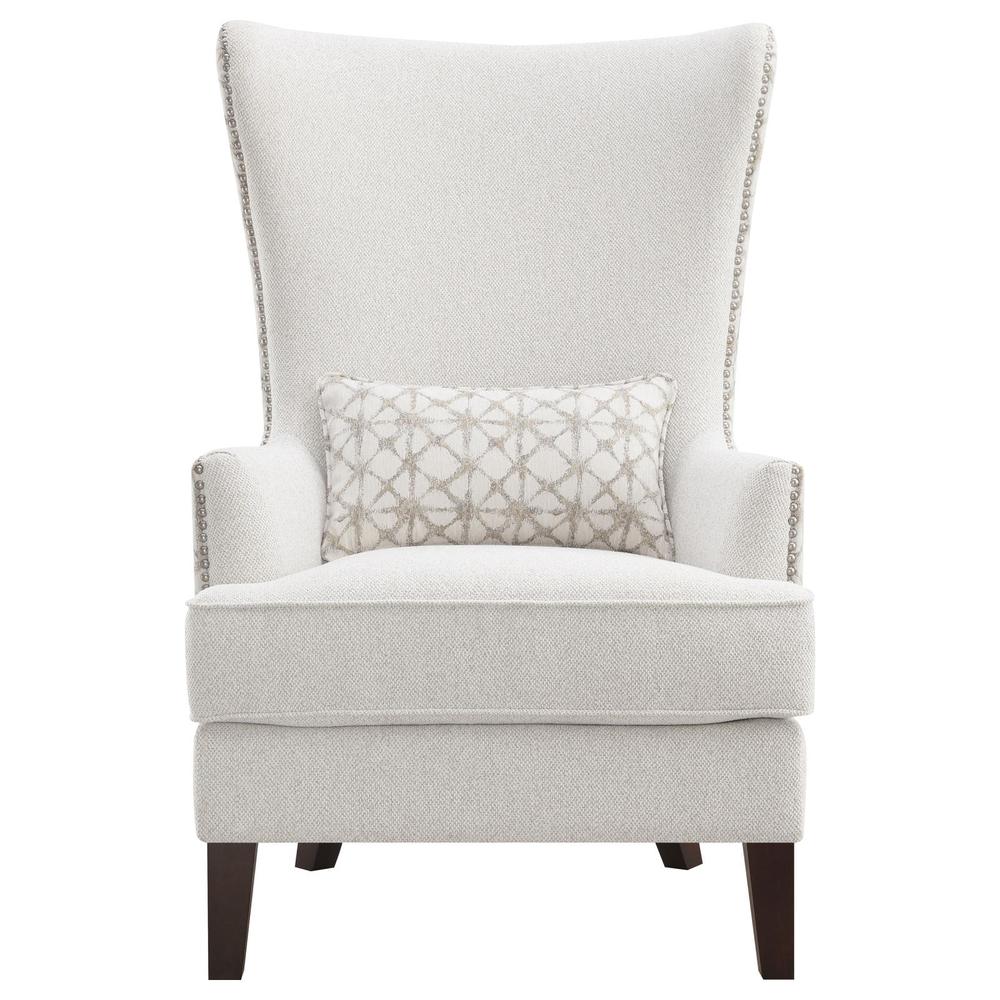 Upholstered Wingback Accent Chair Latte for Bedroom and Living Room