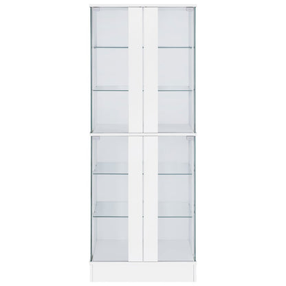 Cabra 4-door LED Curio Display Cabinet White High Gloss