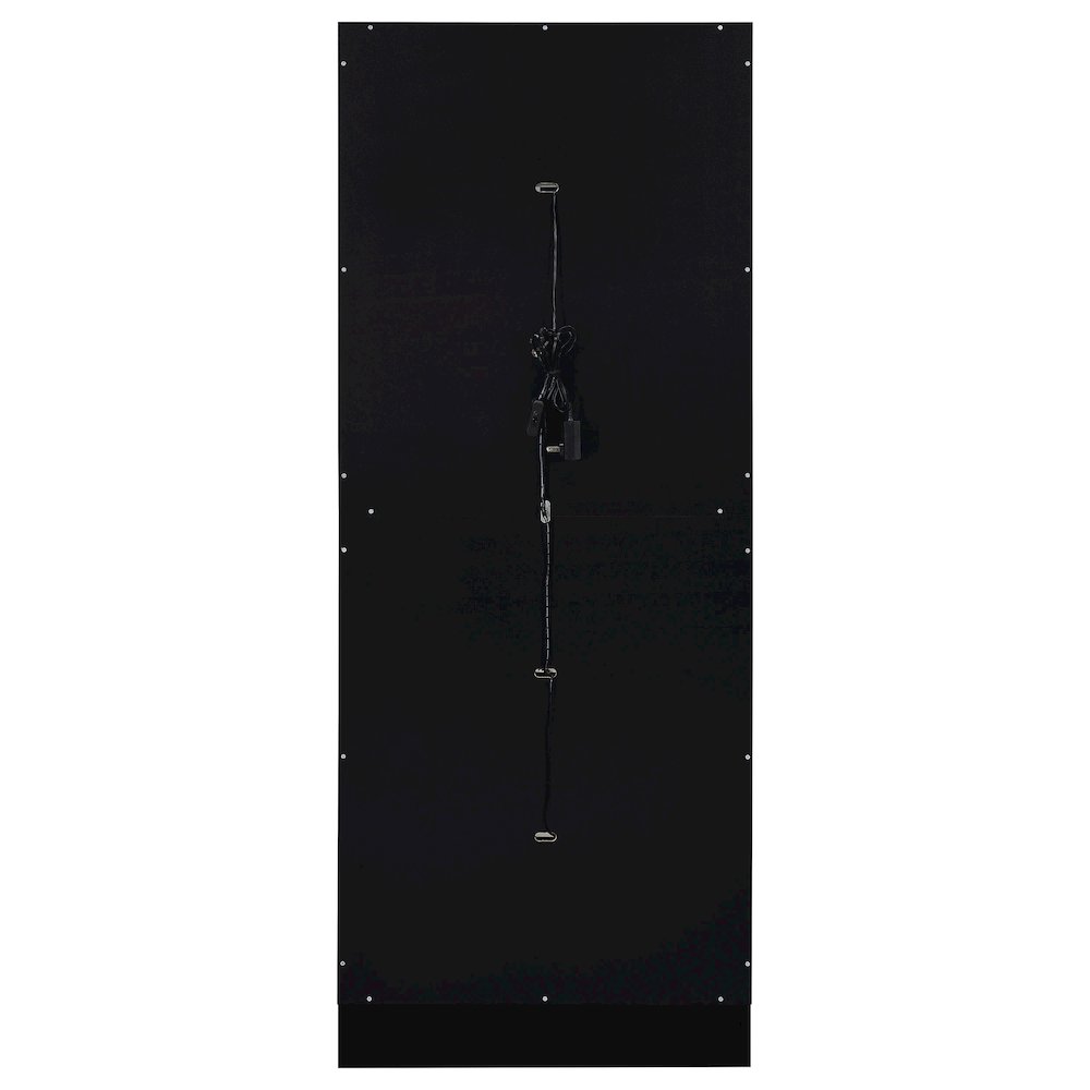 Cabra 4-door LED Curio Display Cabinet Black High Gloss