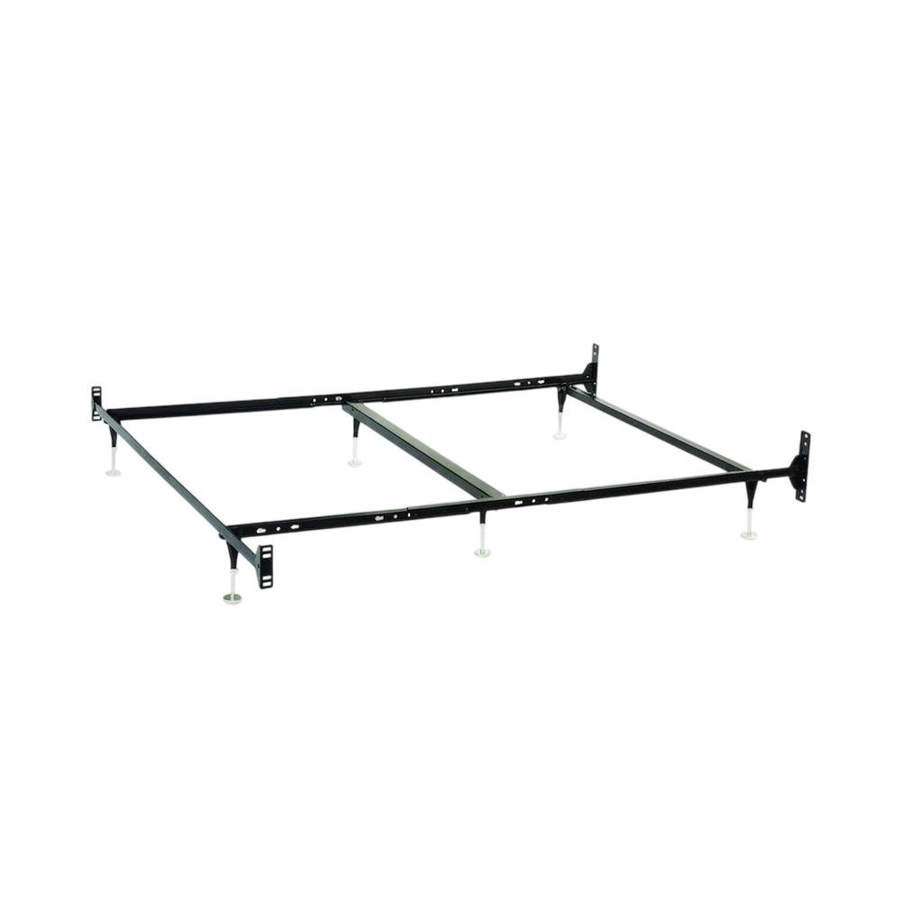 Metal Bed Frame, Adjustable Queen King, Black