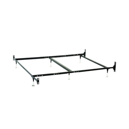 Metal Bed Frame, Adjustable Queen King, Black