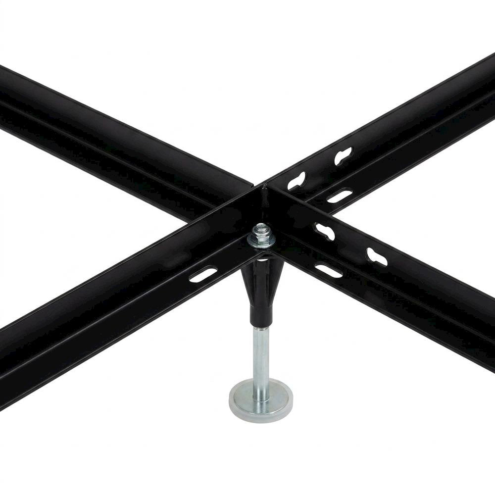 Metal Bed Frame, Adjustable Queen King, Black