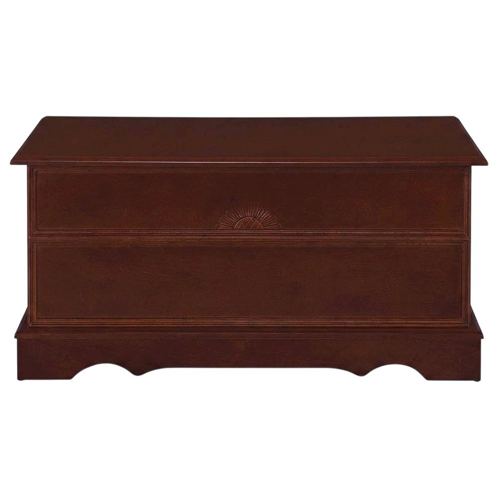 Warm Brown Cedar Chest Storage Bench, 40 Inch, Traditional Style