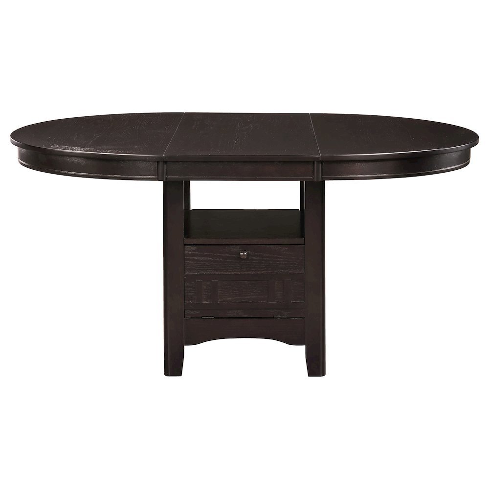 Elegant Counter Height Dining Table – Oval Expandable Bar Table, Brown