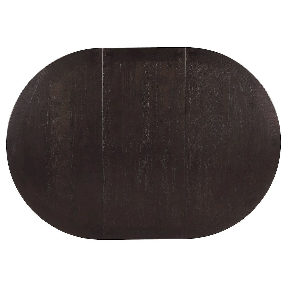 Elegant Counter Height Dining Table – Oval Expandable Bar Table, Brown