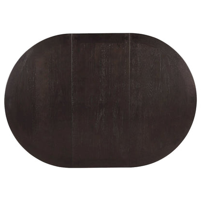 Elegant Counter Height Dining Table – Oval Expandable Bar Table, Brown