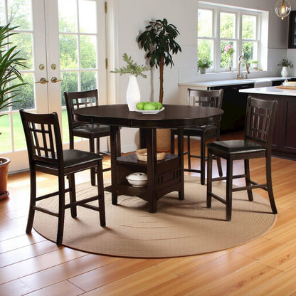 Counter Height Dining Table – Oval Bar Height Table with Extension