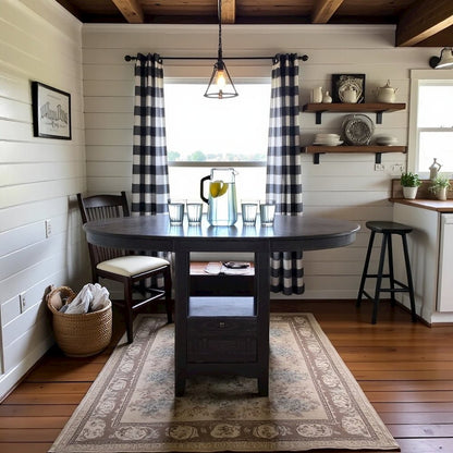 Counter Height Dining Table – Oval Bar Height Table with Extension