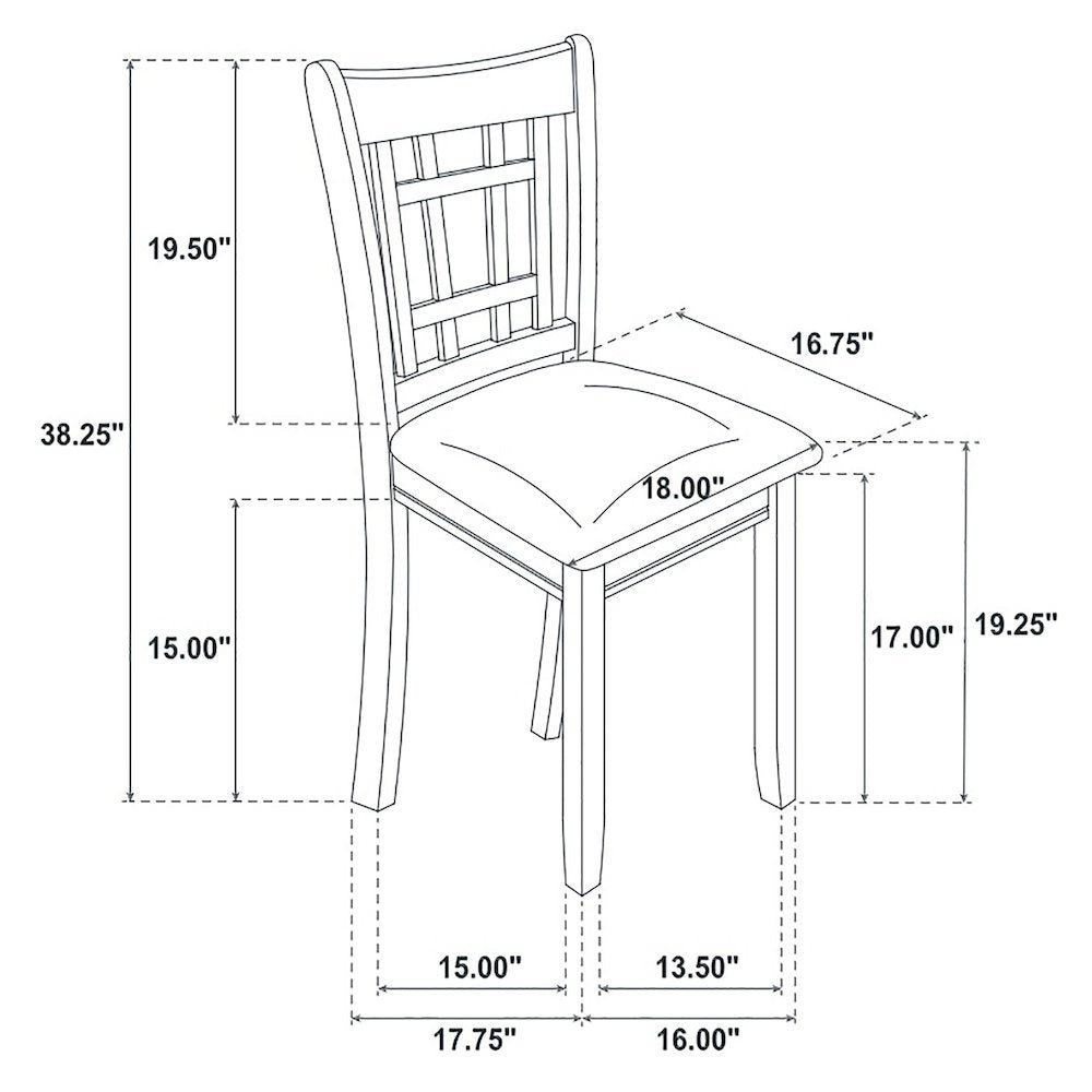 Farmhouse Dining Chairs – Wooden Kitchen Chairs Set of 2 for Dining