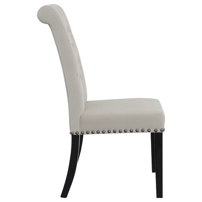Elegant Upholstered Dining Chairs – High Back Armless Chair Set of 2