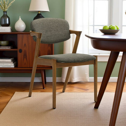 Farmhouse Dining Chairs – Wooden Kitchen Chairs Set of 2 with Padded Seat