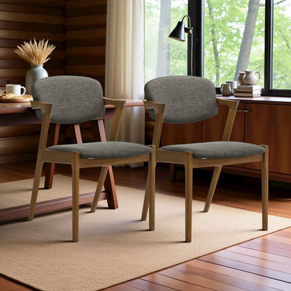 Farmhouse Dining Chairs – Wooden Kitchen Chairs Set of 2 with Padded Seat