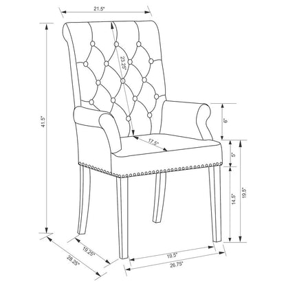 Elegant Upholstered Dining Chair – Parson Chair with Tufted Design