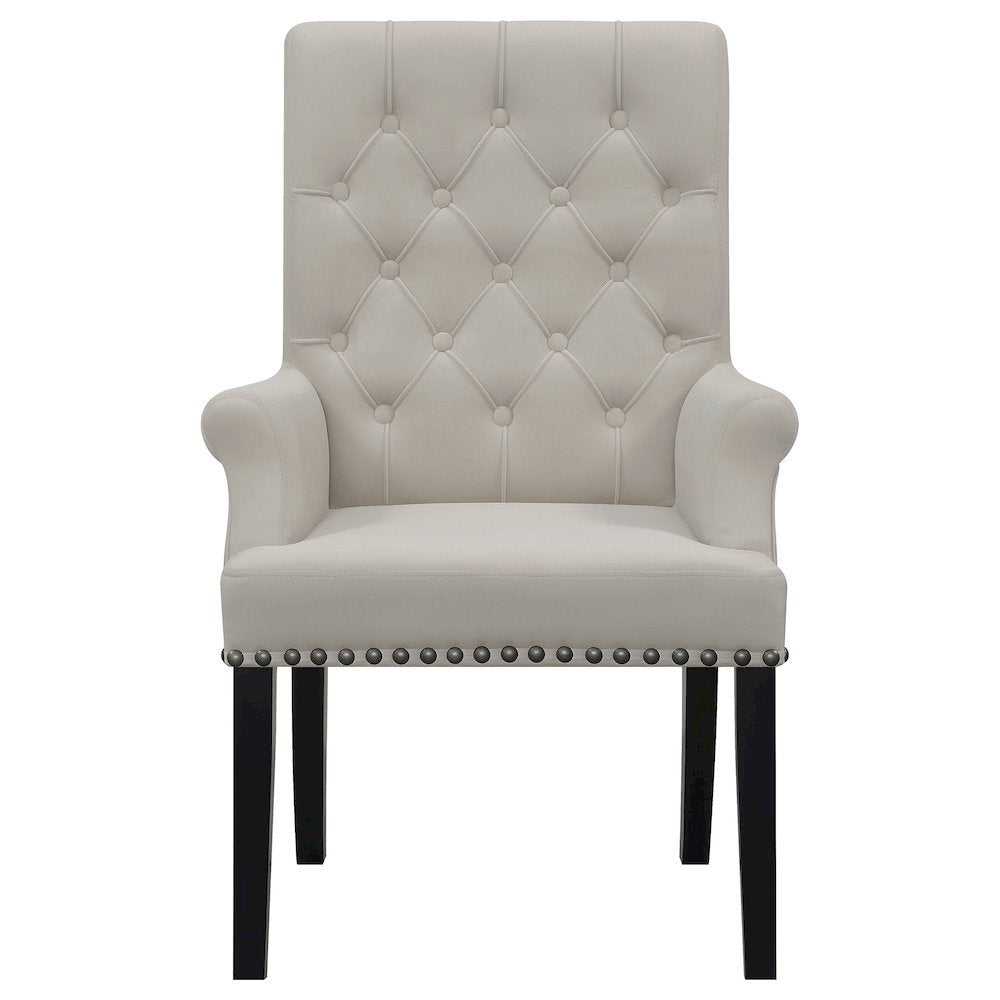 Elegant Upholstered Dining Chair – Parson Chair with Tufted Design