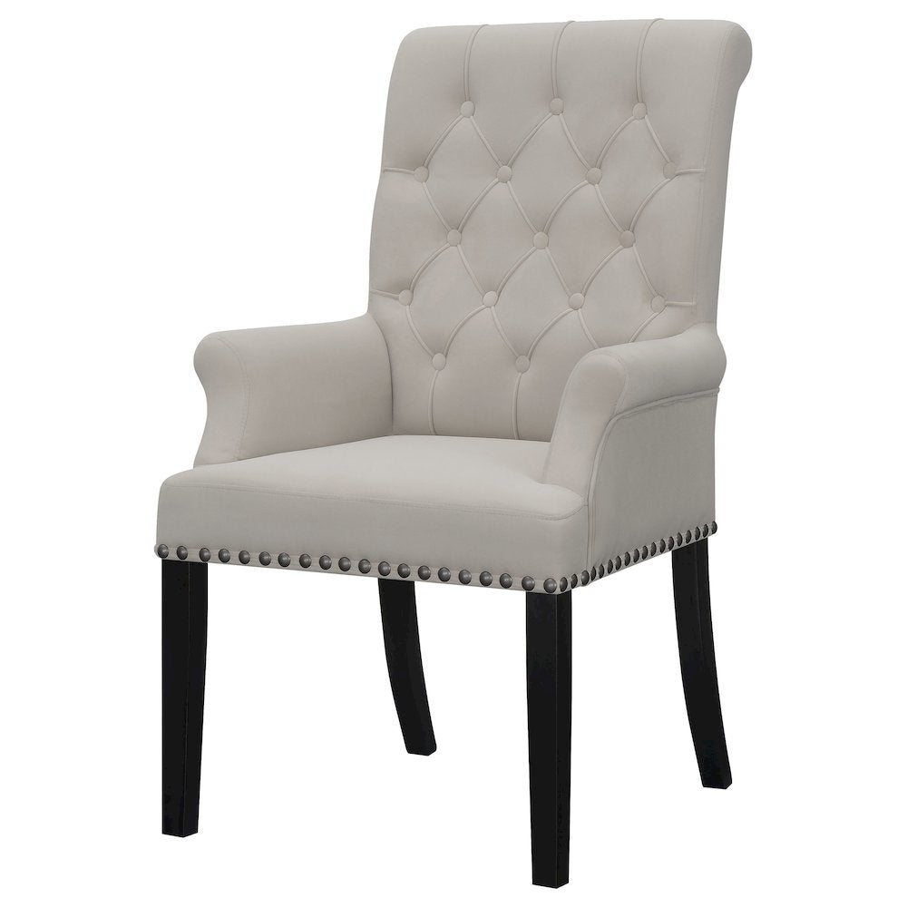 Elegant Upholstered Dining Chair – Parson Chair with Tufted Design