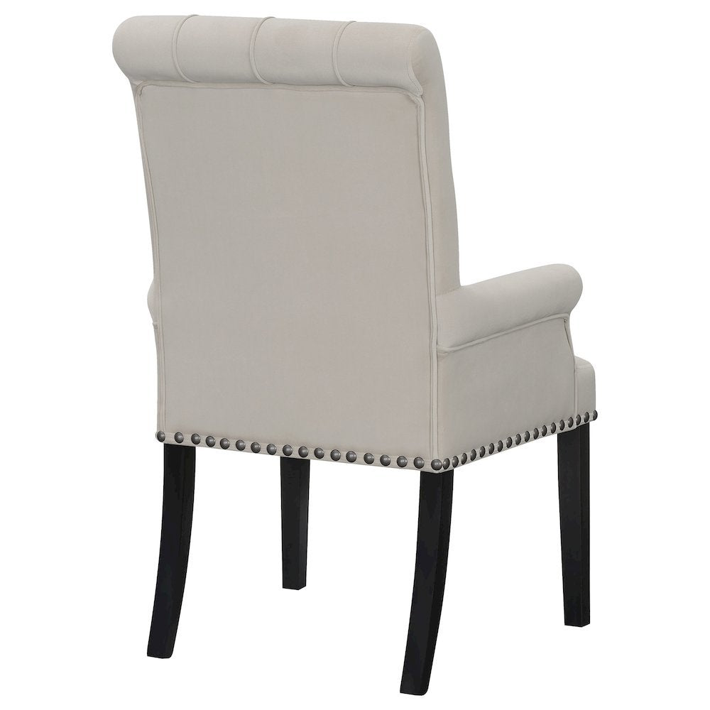 Elegant Upholstered Dining Chair – Parson Chair with Tufted Design