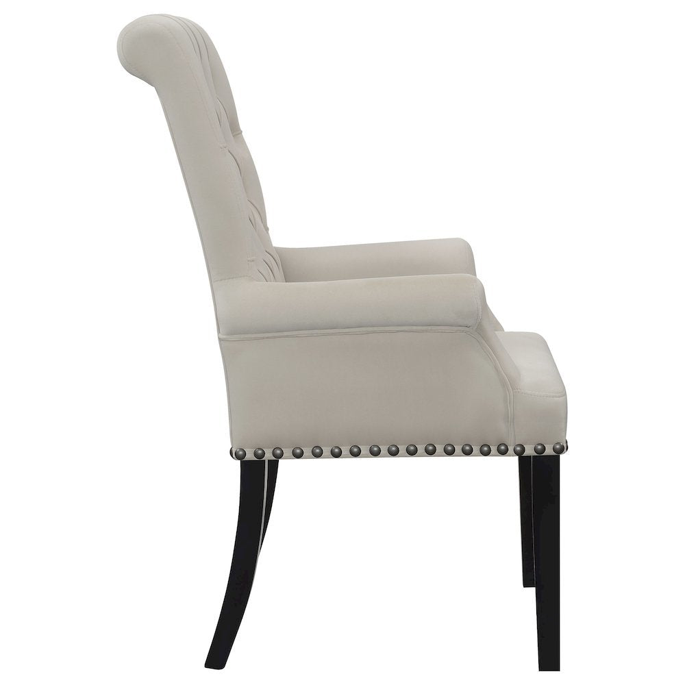 Elegant Upholstered Dining Chair – Parson Chair with Tufted Design