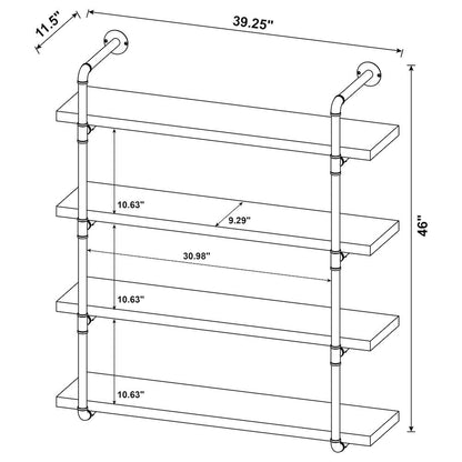 Rustic Wall Shelf – Stylish Shelves for Room Wall with Four Tiers