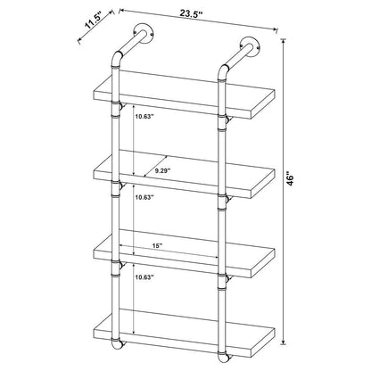 Rustic Wall Shelf – Stylish Shelves for Room Wall with Four Tiers