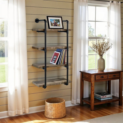 Rustic Wall Shelf – Stylish Shelves for Room Wall with Four Tiers