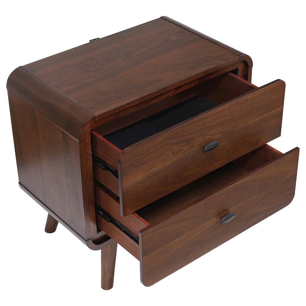 Contemporary Modern Nightstand – Stylish Bed Side Table with Storage