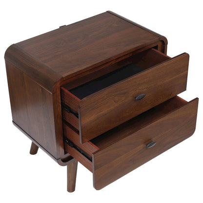 Contemporary Modern Nightstand – Stylish Bed Side Table with Storage