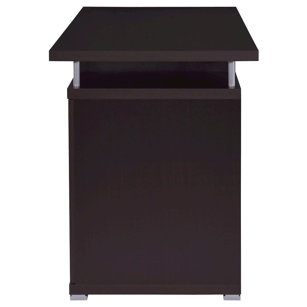 Spacious 55-Inch Office Desk with Drawers – Brown Computer Work Desk