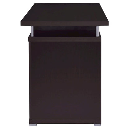 Spacious 55-Inch Office Desk with Drawers – Brown Computer Work Desk