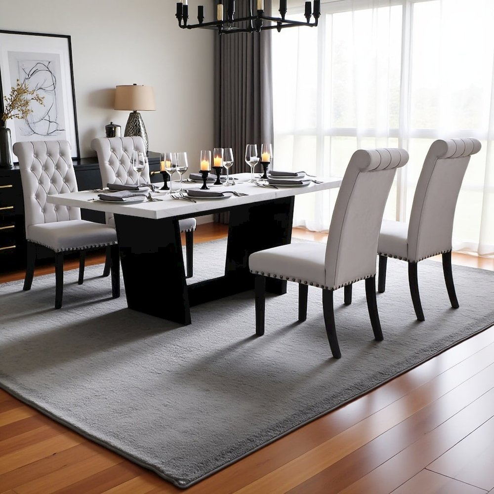 Elegant 5-Piece Marble Kitchen Table Set – Modern Dining Table & Chairs