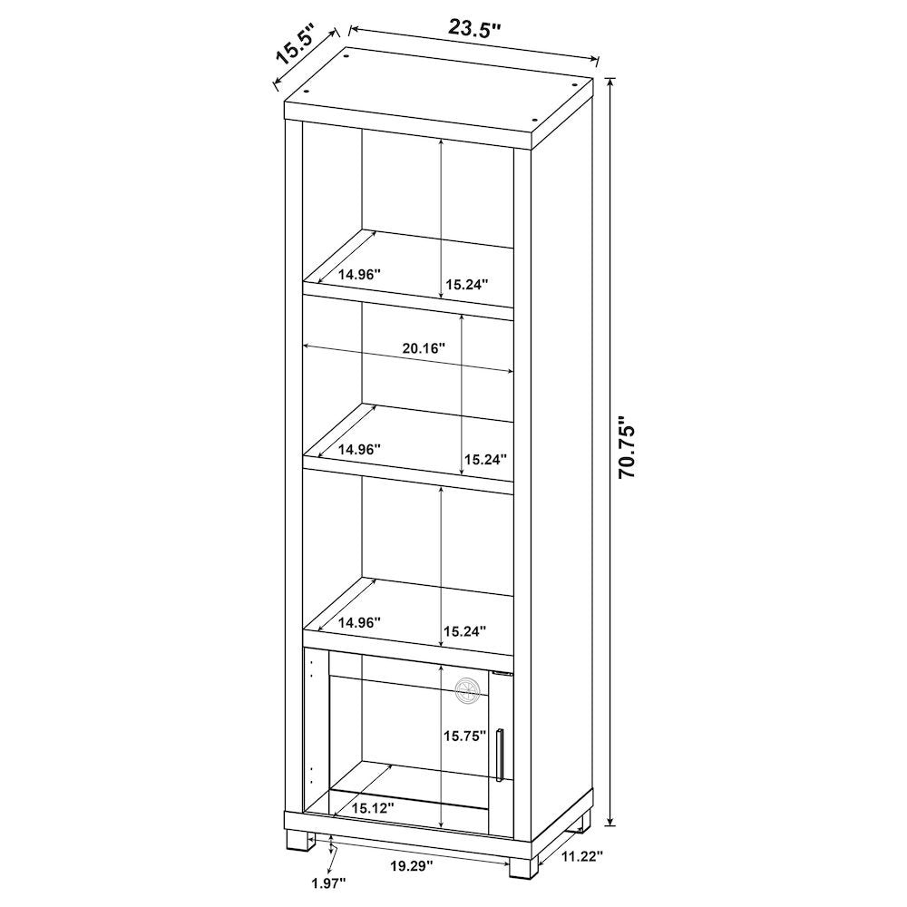 Tall Green Bookcase – Cube Storage Organizer with Three Spacious Shelves