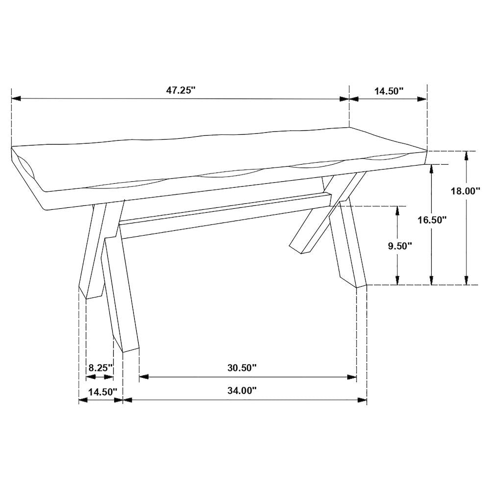 Classic Wood Dining Bench – Small Bench for Kitchen or Dining Table