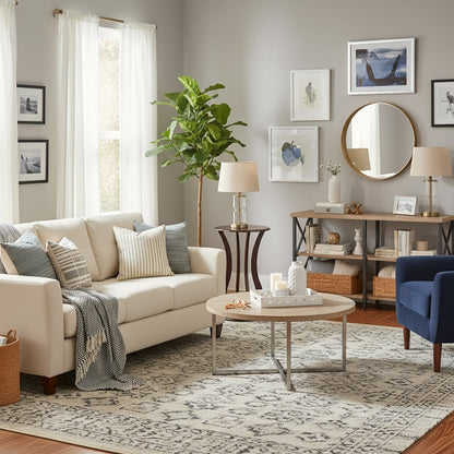 Brown Pedestal 18 Inch Side Table - End Table for Living Room Accent