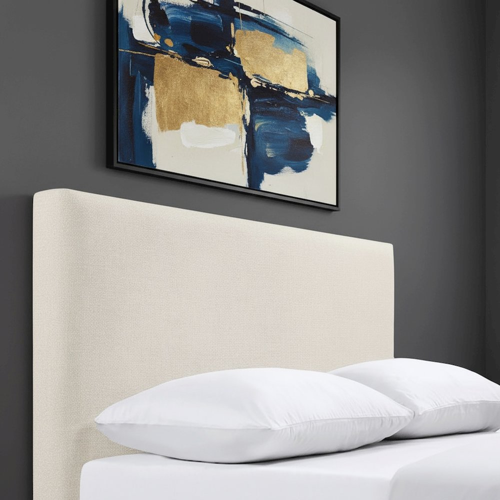 Upholstered King Panel Headboard Sand