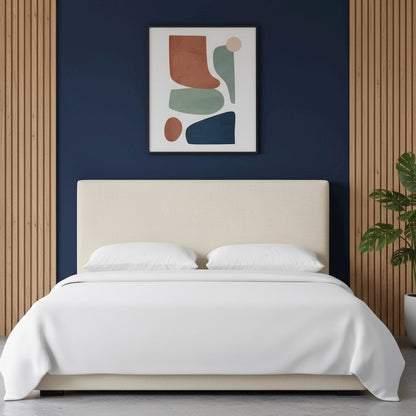 Upholstered King Panel Headboard Sand