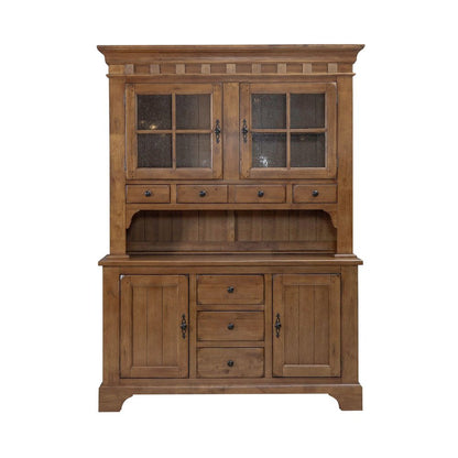 Hutch & Buffet Set in Rustic Oak & Black