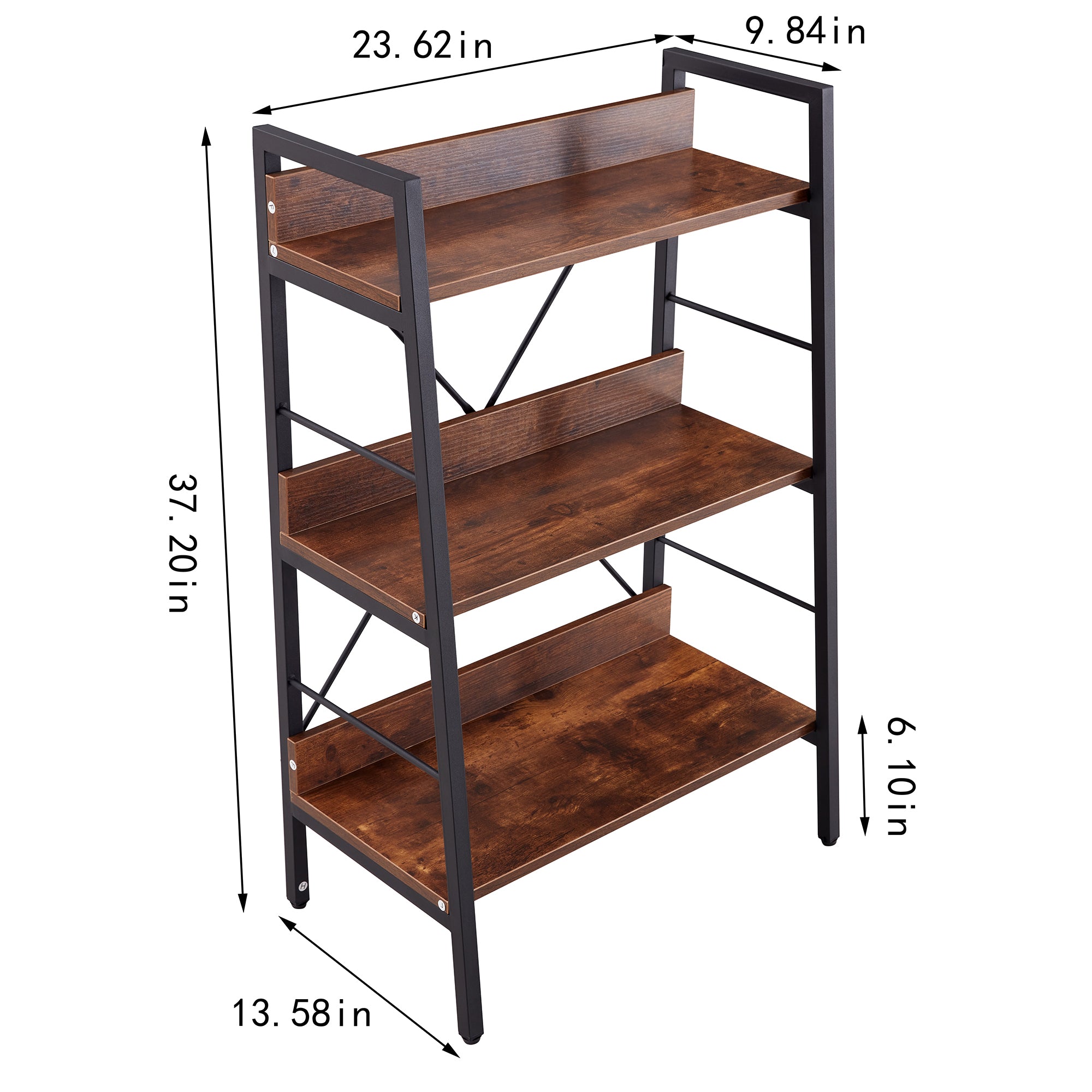 DN 3 LAYER DISPLAY  Bookshelf H Ladder Shelf Storage Shelves Rack Shelf Unit METAL FRAME, Tigger,  1 pc per carton