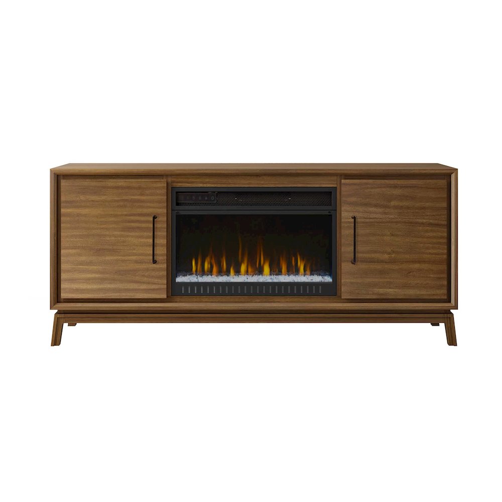 Williamsburg 64" Fireplace Console, Partial Assembled, Brown