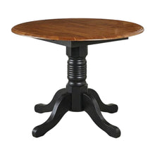 Black Oak Double Drop-Leaf Dining Table with Adjustable Length