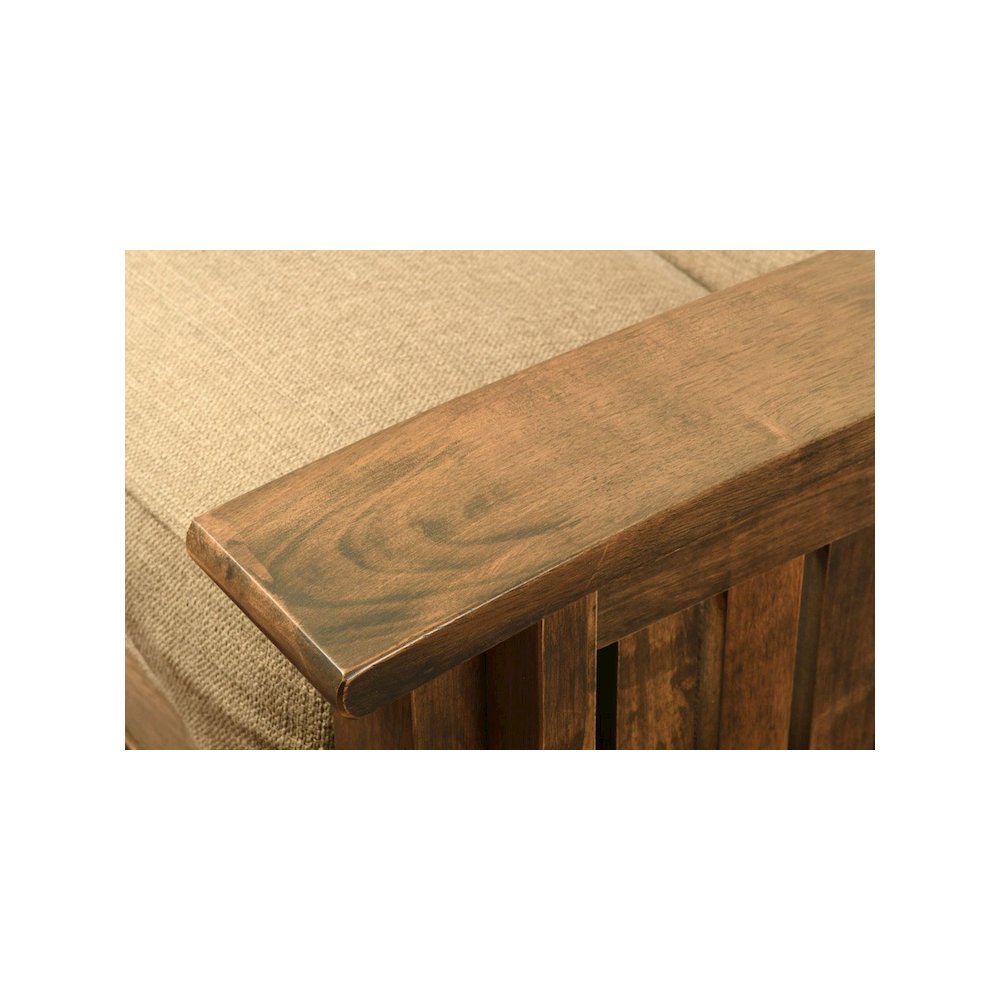 Washington Frame-Rustic Walnut Finish-Taxi Seaport Mattress-Storage Drawers